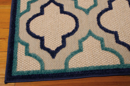 Nourison Home Aloha Navy Contemporary