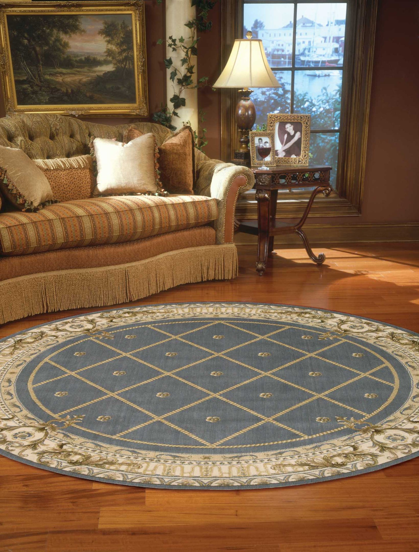 Nourison Home Ashton House Blue Traditional