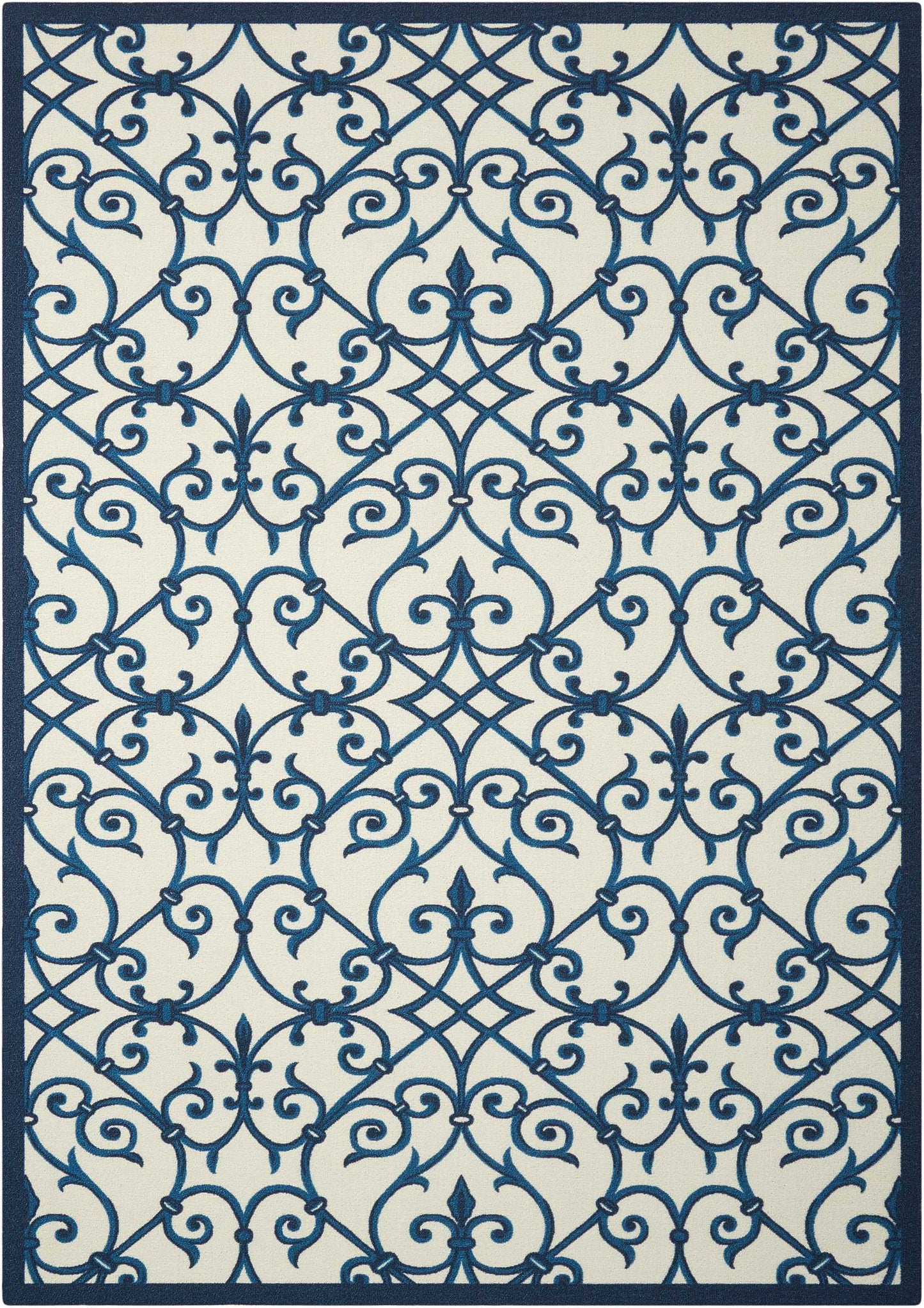 Nourison Home Home & Garden RS093 Blue Transitional Power-loomed Rug