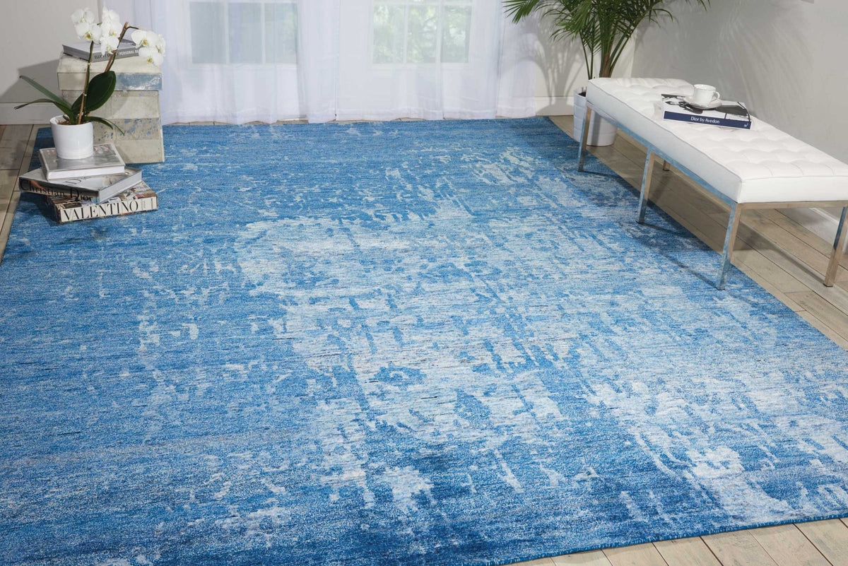 Nourison Home Silk Shadows Ocean Transitional