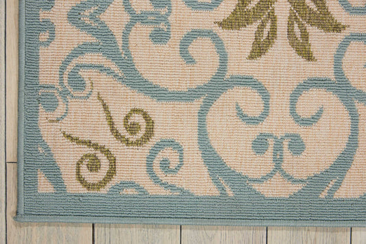 Nourison Home Caribbean Ivory Blue Transitional