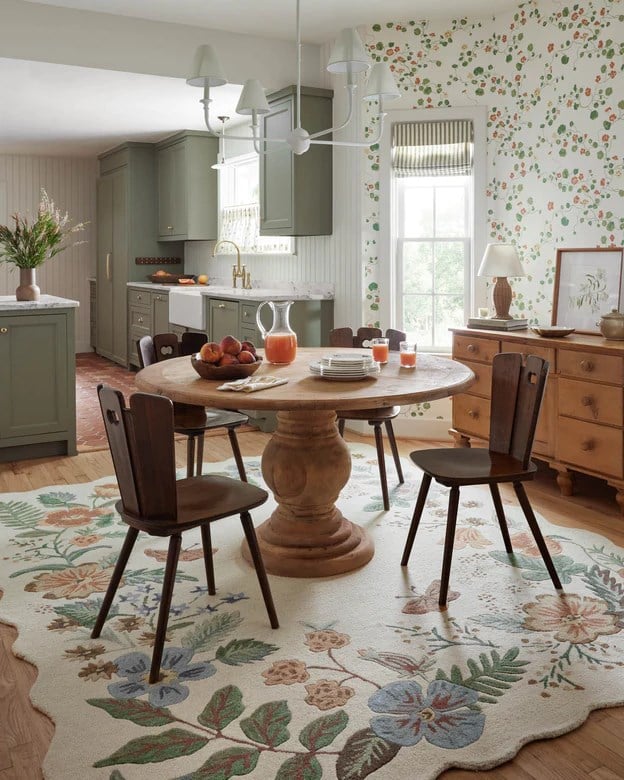 Rifle Paper Co. x Loloi Silhouette SIH-02 Cream Contemporary Hooked Rug