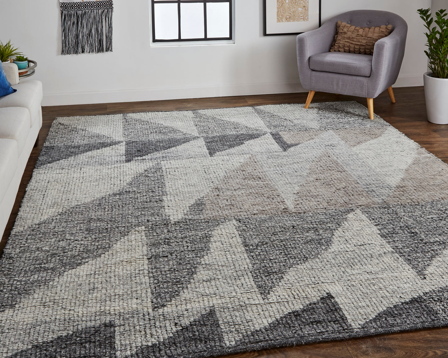 Feizy Alford 6910F Gray Modern/Bohemian & Eclectic/Rus Hand Knotted Rug