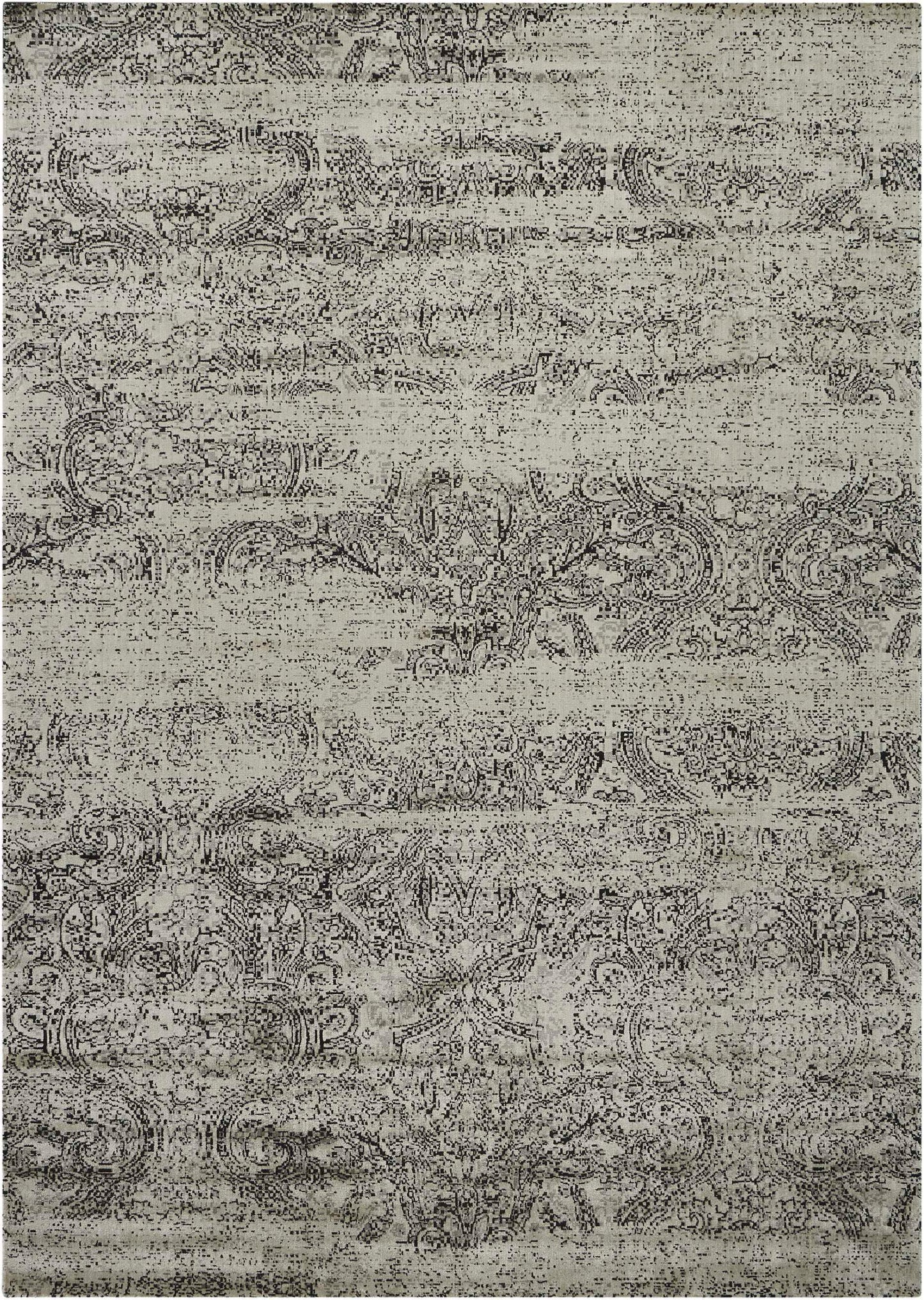 Nourison Home Luminance LUM11 Ivory Black Transitional Loomed Rug
