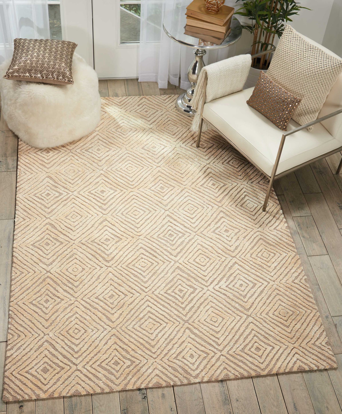 Nourison Home Deco Mod Taupe Ivory Transitional