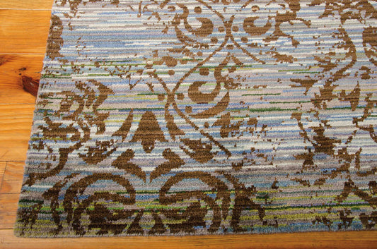 Nourison Home Rhapsody Blue Moss Transitional