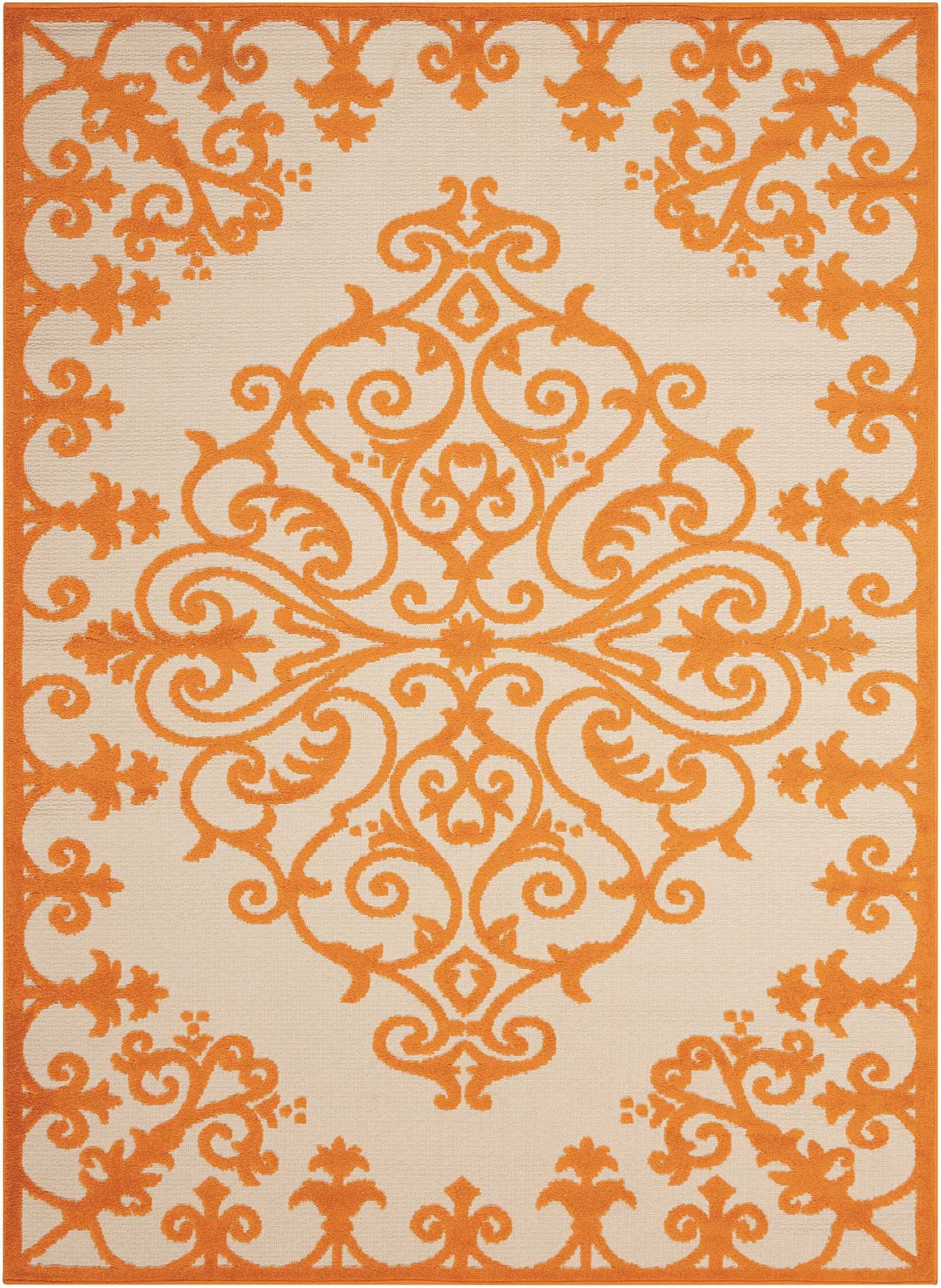 Nourison Home Aloha ALH12 Orange Contemporary Power-loomed Rugs