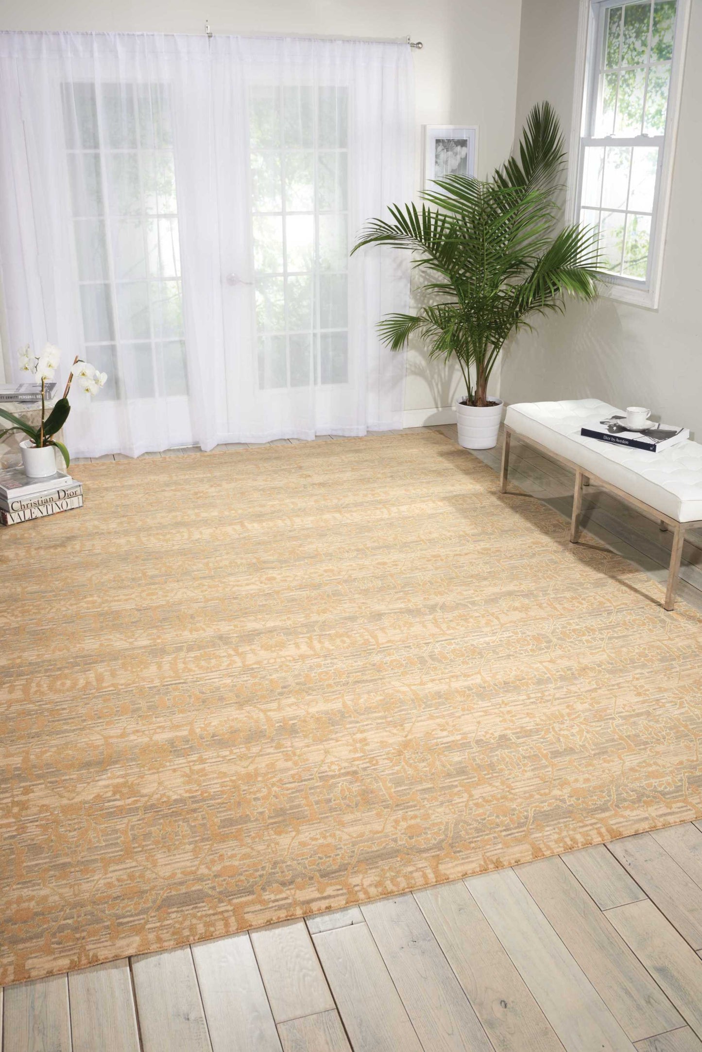 Nourison Home Silken Allure Sand Contemporary