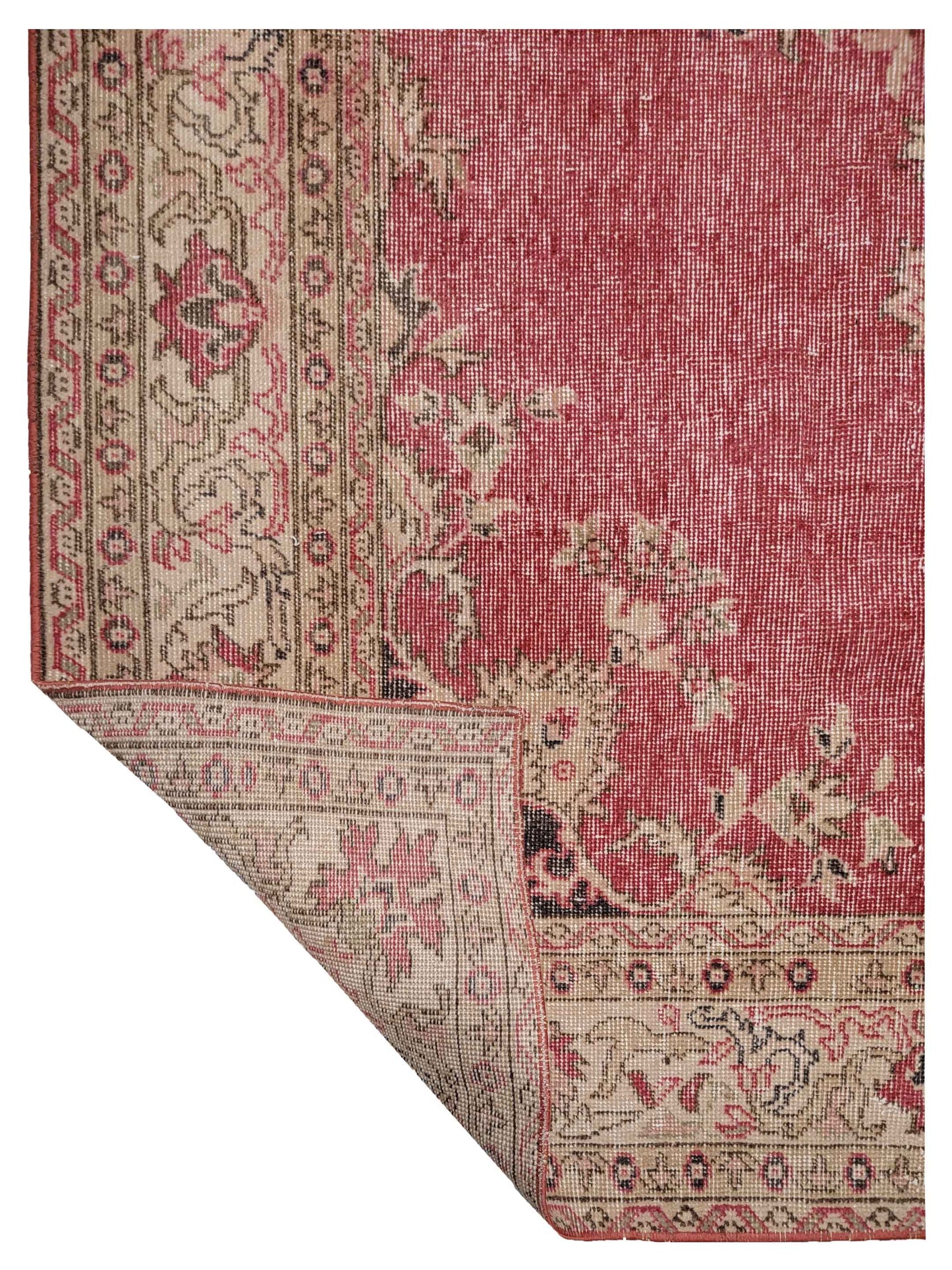 Artisan Angelina Rose Ivory Vintage Knotted Rug