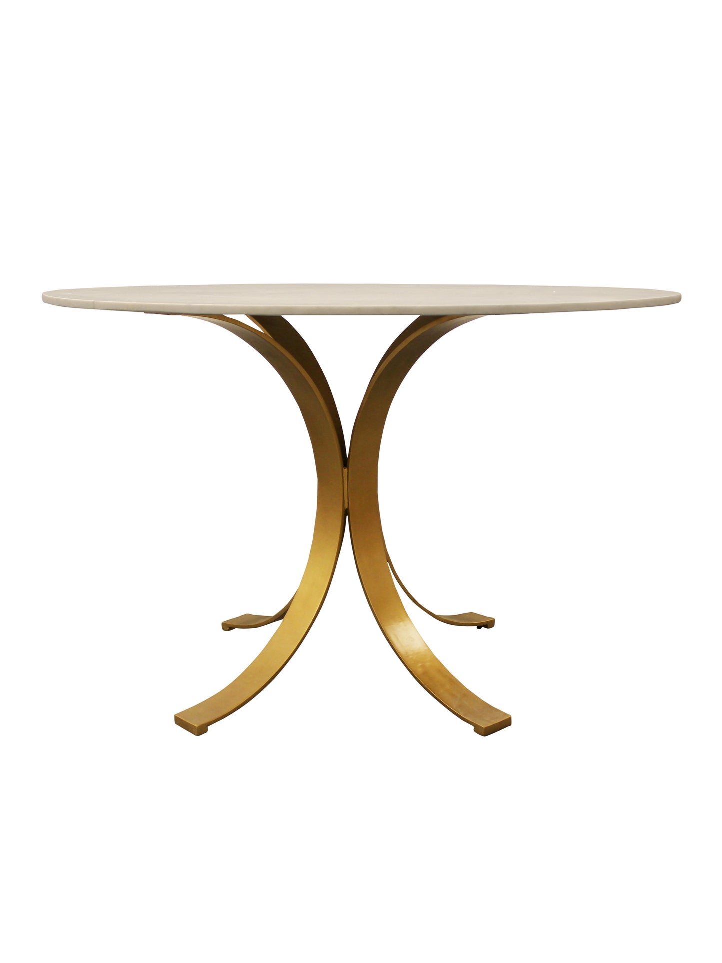 Eclectic Home Dining Table Lawrence 48 Brass Round
