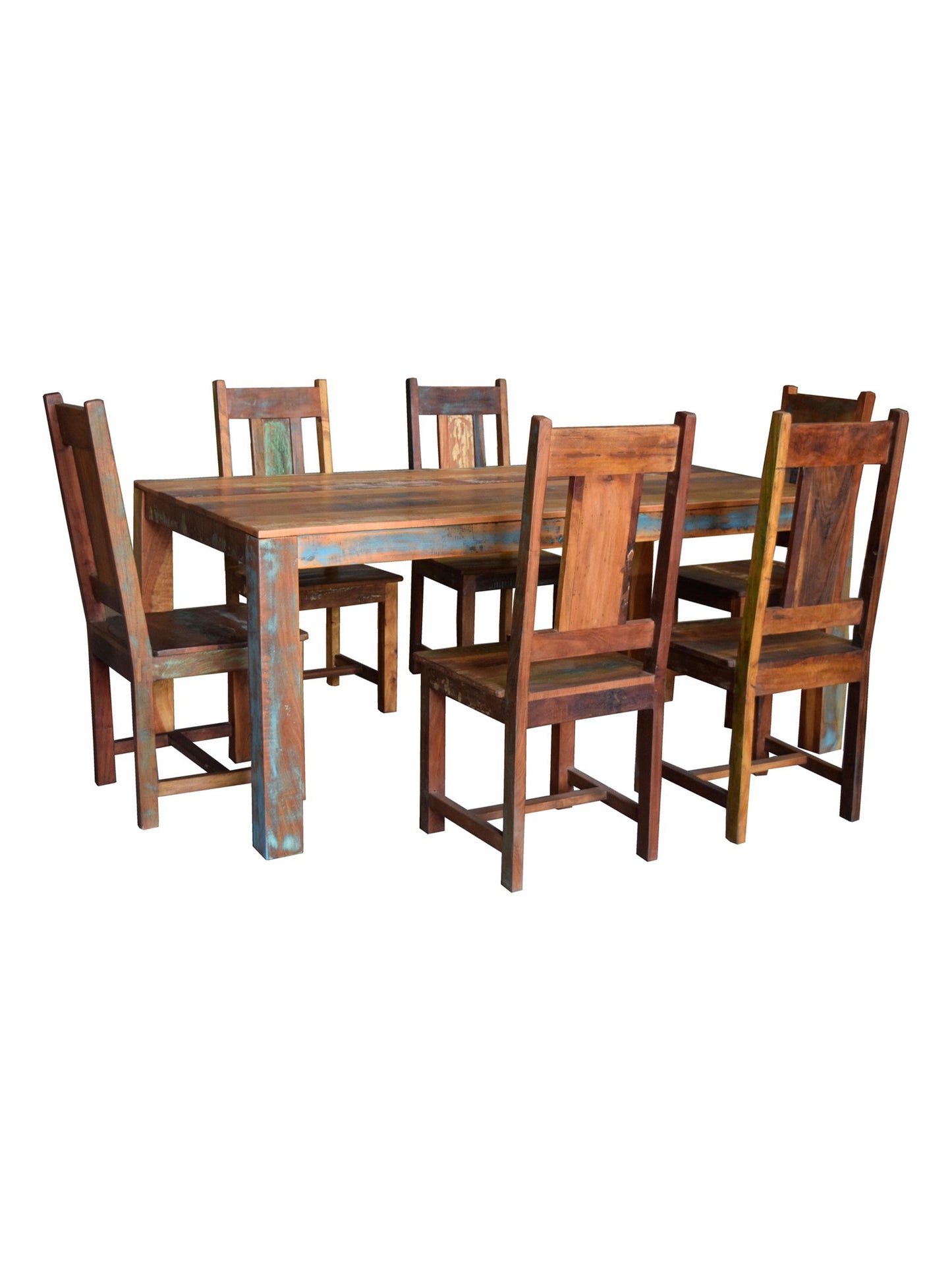 Eclectic Home Dining Table Rainforest Wood Rectangular