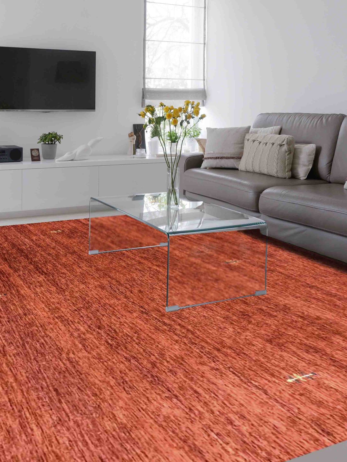 Artisan Lorraine Red Multi Modern Knotted Rug - Rugs - Artisan - Atlanta Designer Rugs