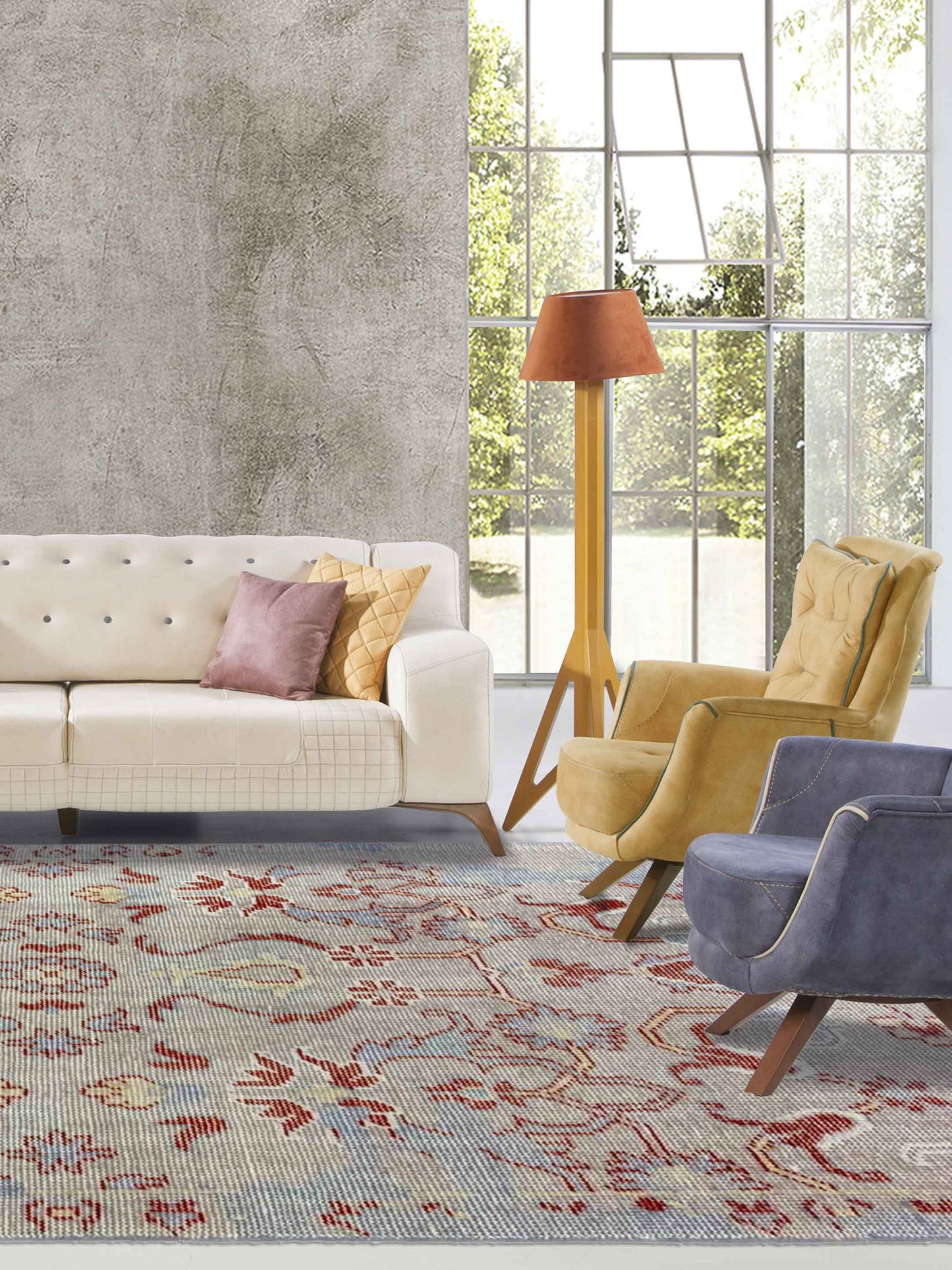 Artisan Viola Multi Transitional Knotted Rug
