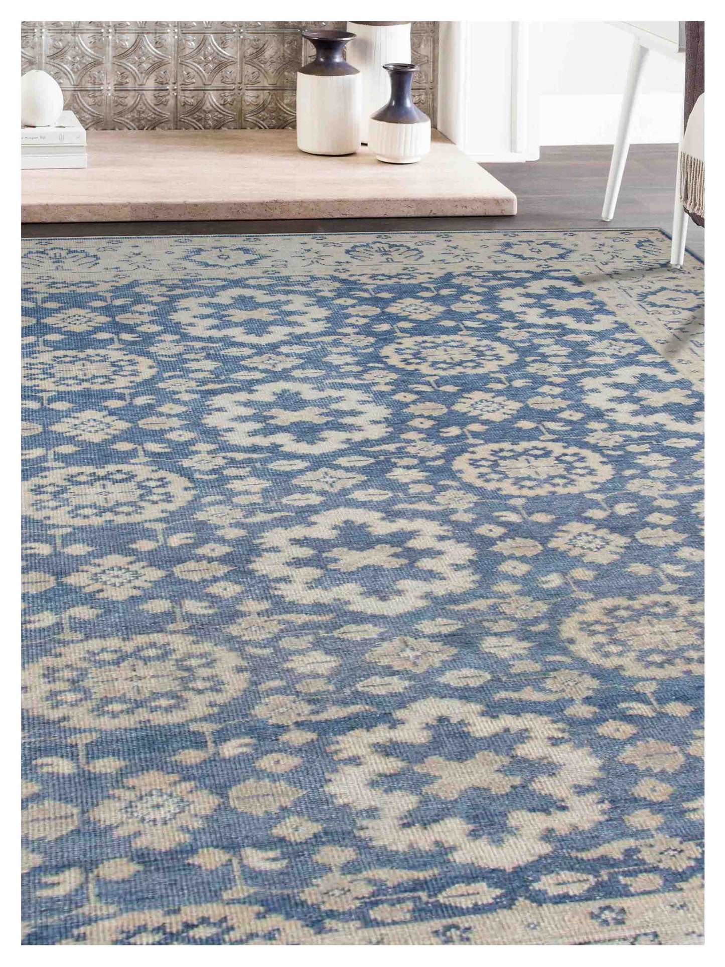 Limited ALBURY AL - 551 STONE BLUE Traditional Knotted Rug - Rugs - Limited - Atlanta Designer Rugs