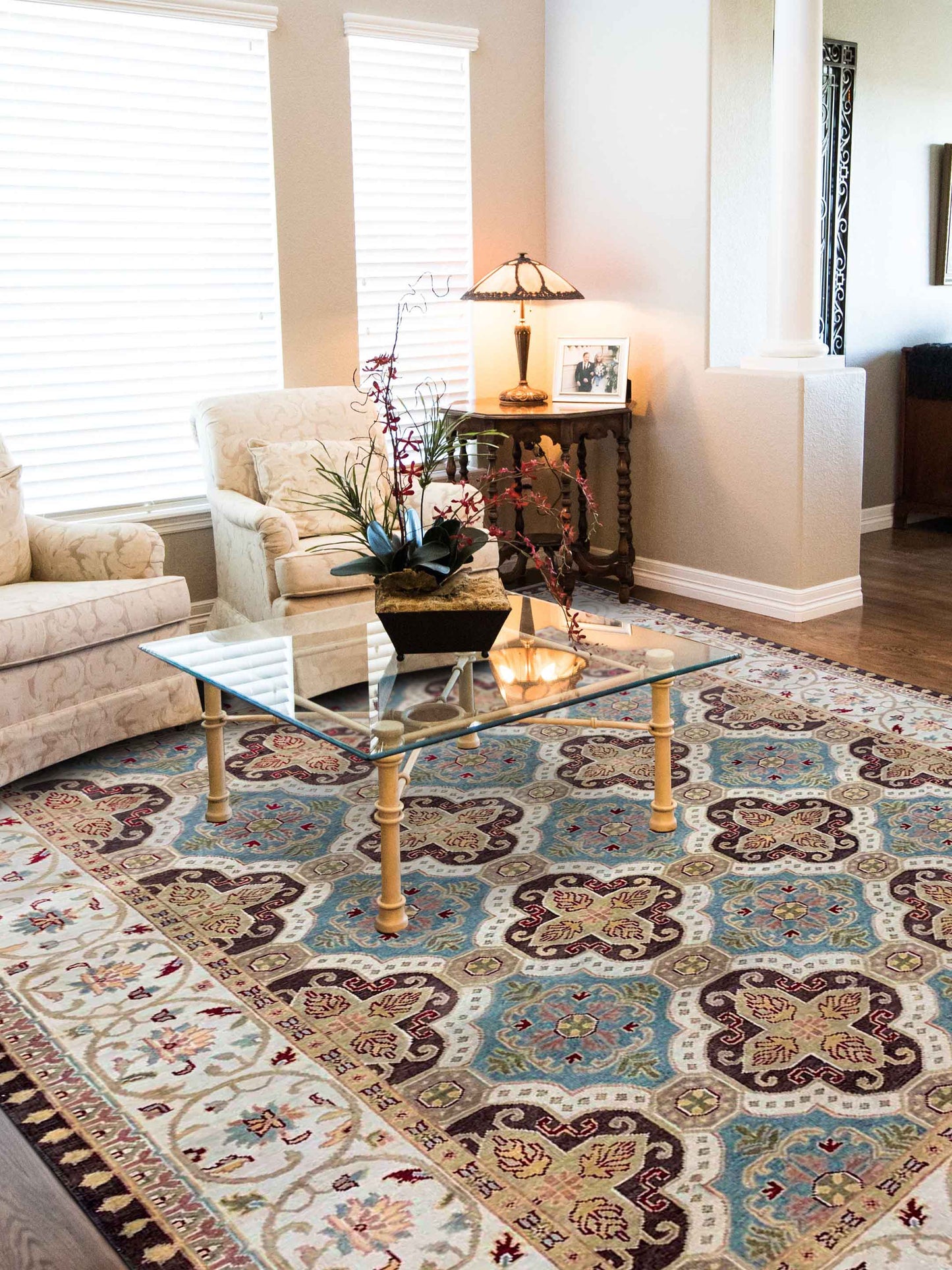 Artisan Cameron Charcoal Ivory Traditional Knotted Rug - Rugs - Artisan - Atlanta Designer Rugs