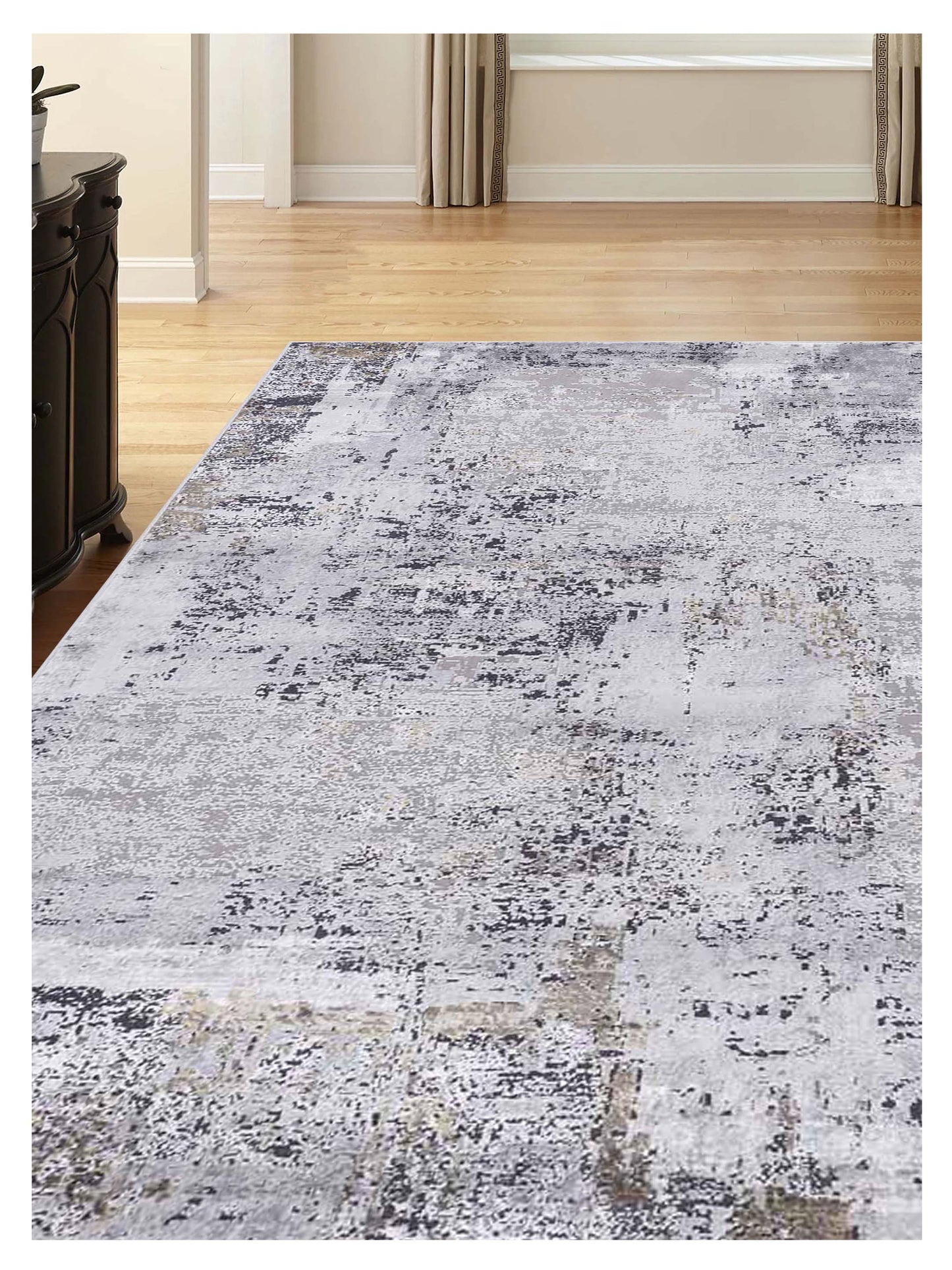 Limited Courteney CY-255 GRAY GOLD Transitional Machinemade Rug