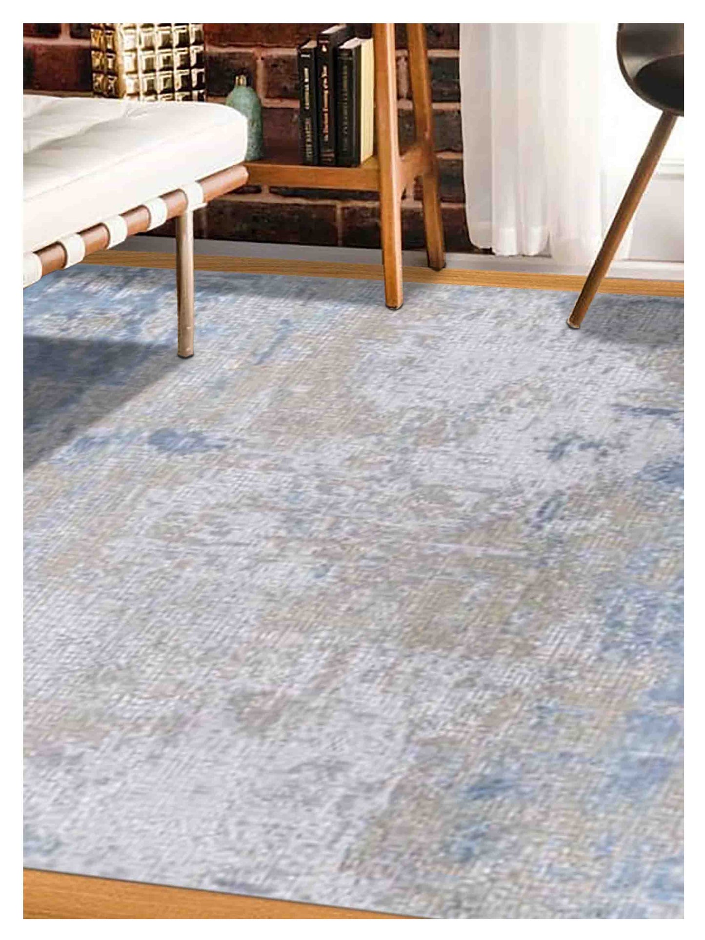 Limited Courteney CY - 256 GOLD BLUE Transitional Machinemade Rug - Rugs - Limited - Atlanta Designer Rugs
