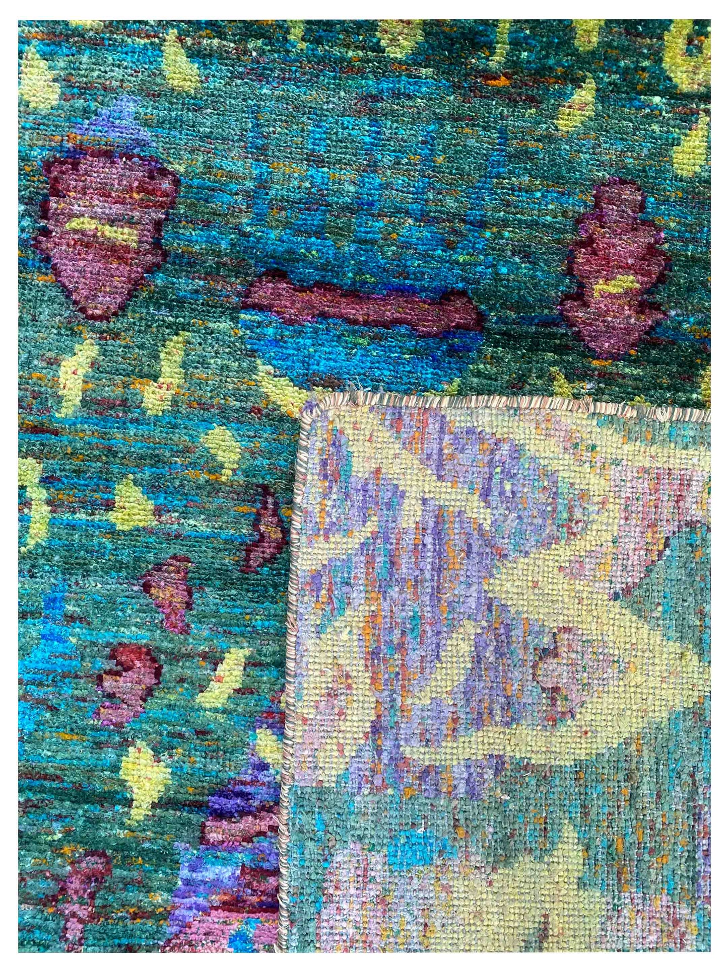 Artisan Cameron Green Multi Modern Knotted Rug