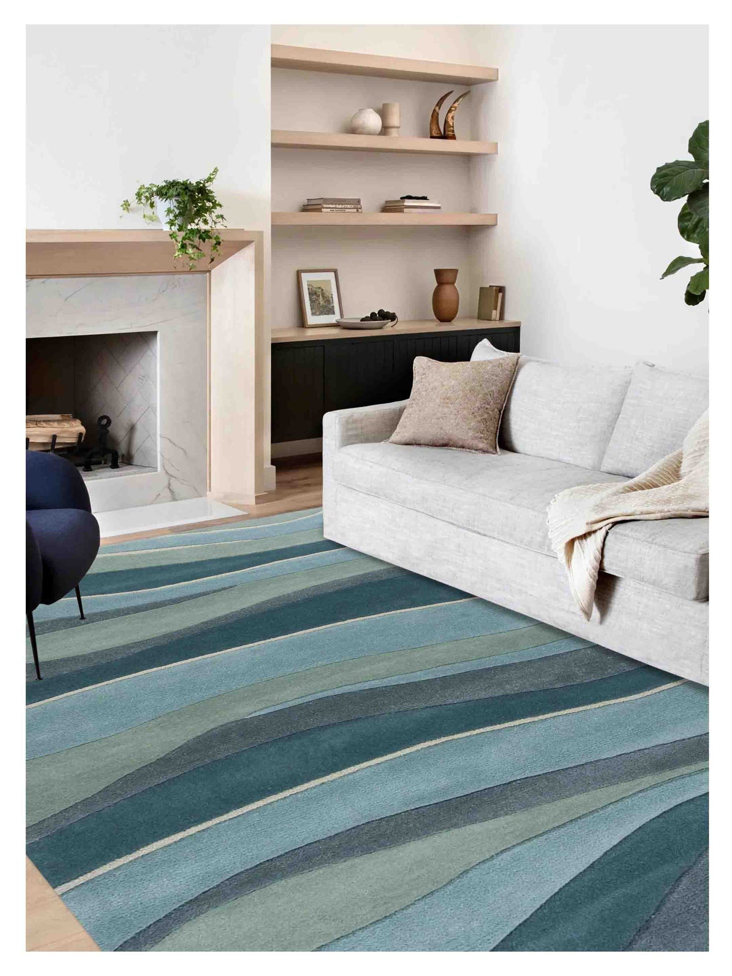 KAS Eternity 1053 Ocean Contemporary Tufted Rug - Rugs - KAS - Atlanta Designer Rugs