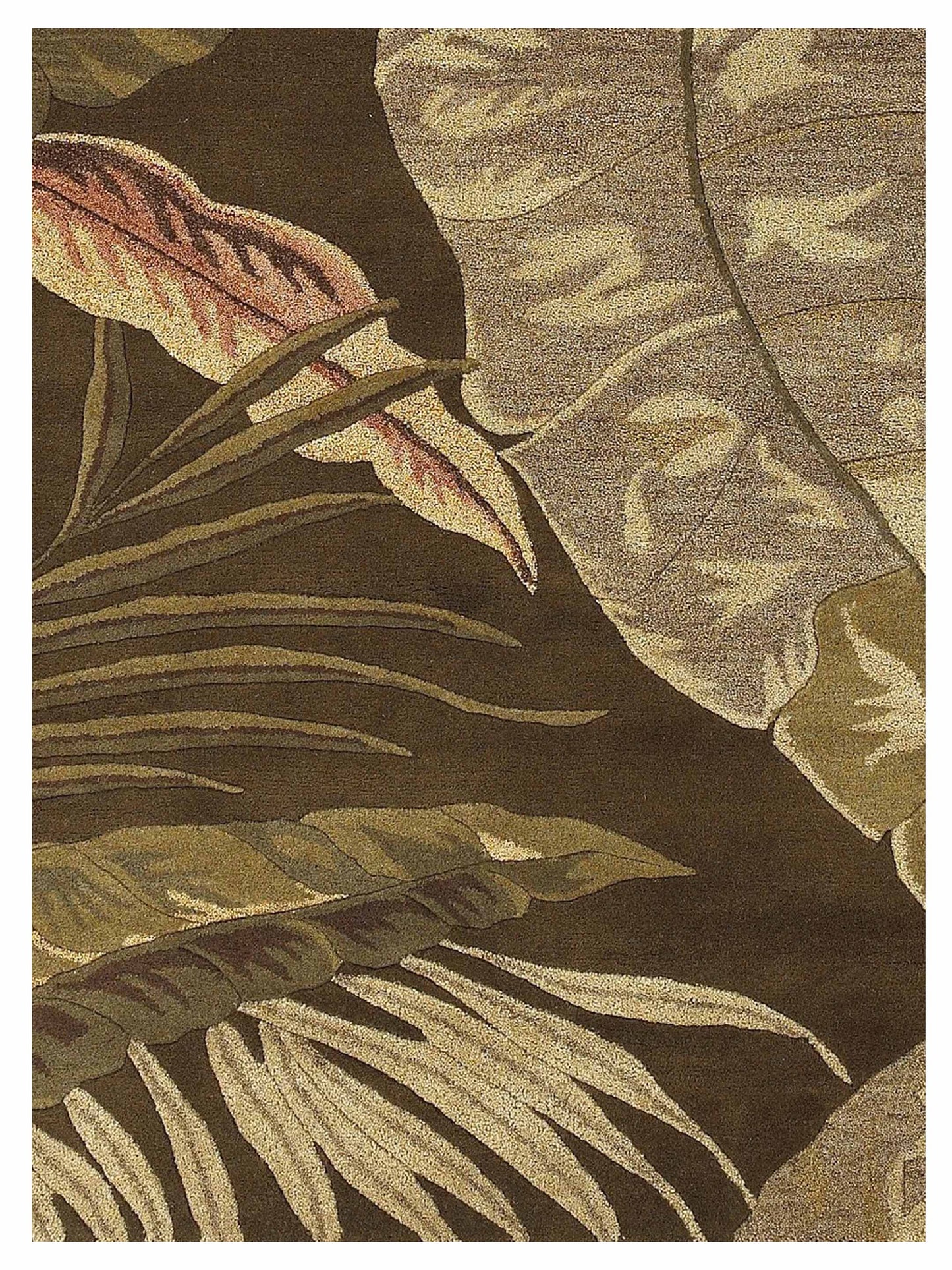 Kas Havana 2615 Mocha Florals & Tropicals Tufted Rug