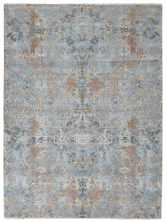 Limited MELBOURNE ME-255 Gentle Rain Transitional Knotted Rug