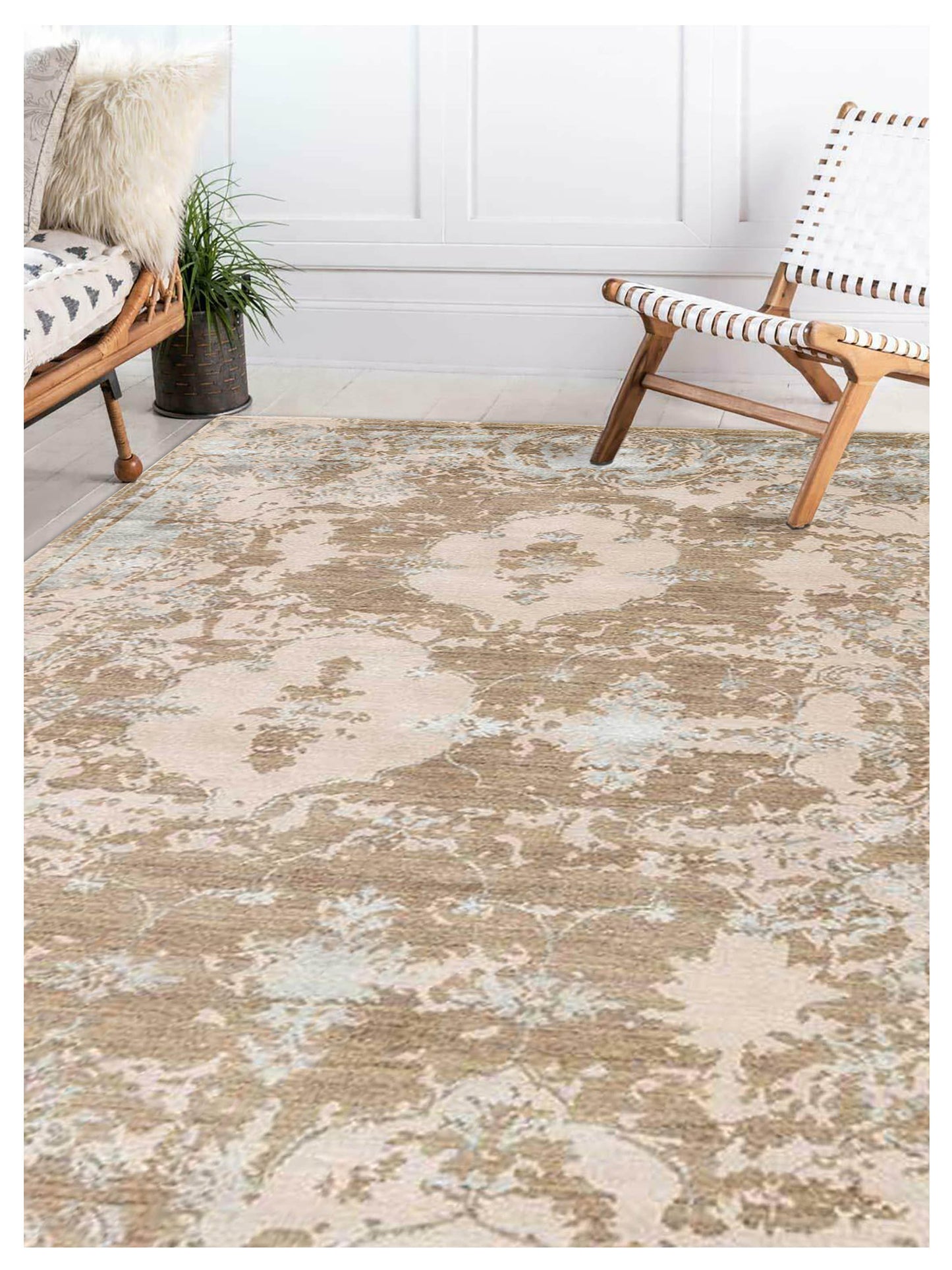 Limited MELBOURNE ME-259 Sand Transitional Knotted Rugs
