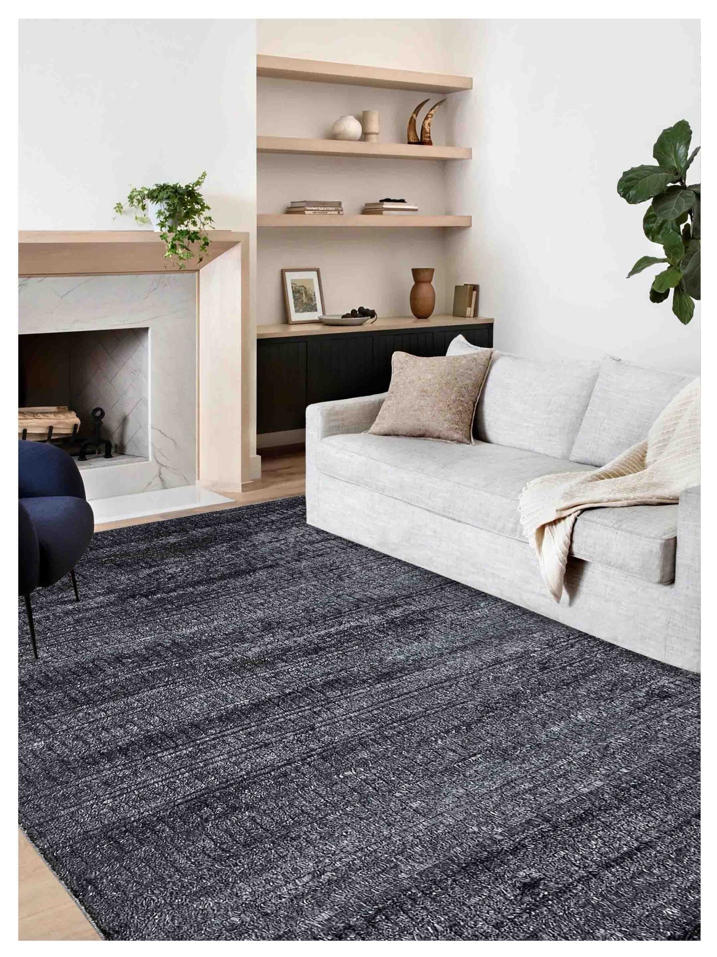 Artisan Marion Black Transitional Knotted Rug - Rugs - Artisan - Atlanta Designer Rugs