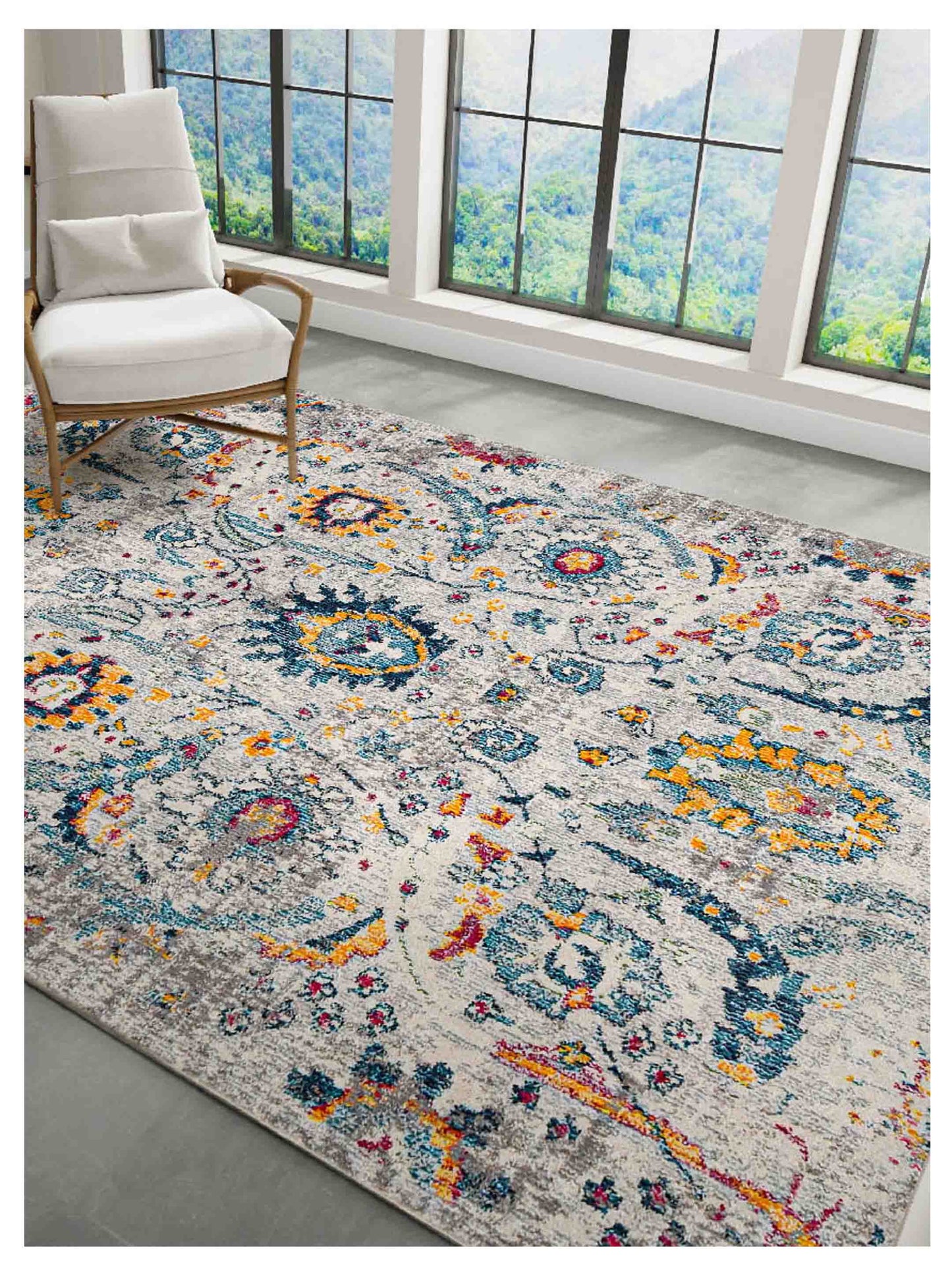 Limited Mortlake MOR - 258 IVORY ORANGE Traditional Machinemade Rug - Rugs - Limited - Atlanta Designer Rugs