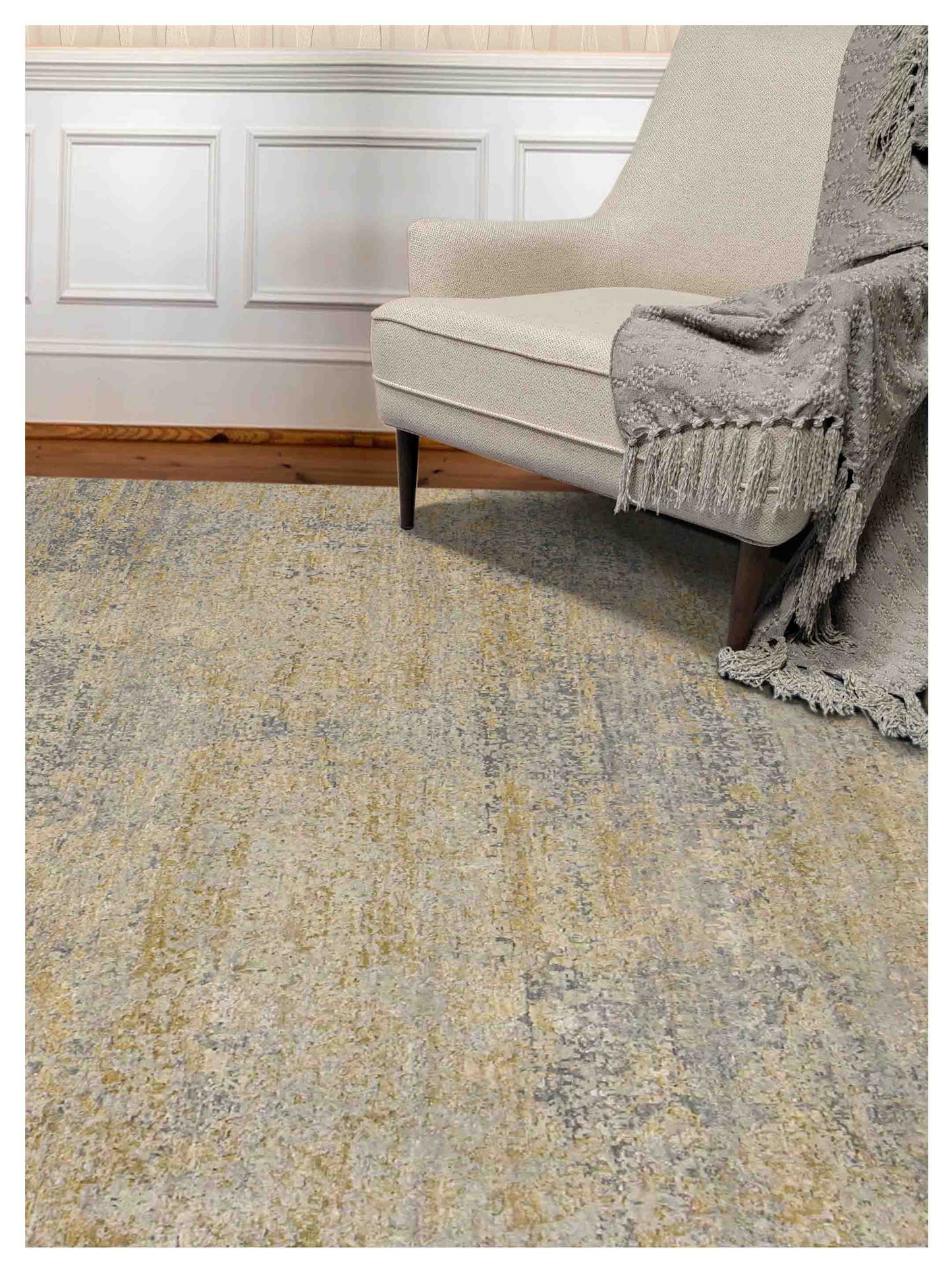 Limited MORWELL MO - 430 GOLD Transitional Knotted Rug - Rugs - Limited - Atlanta Designer Rugs