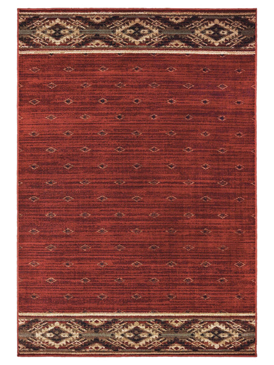Oriental Weavers WOODLANDS 9652C Red Casual Machinemade Rug