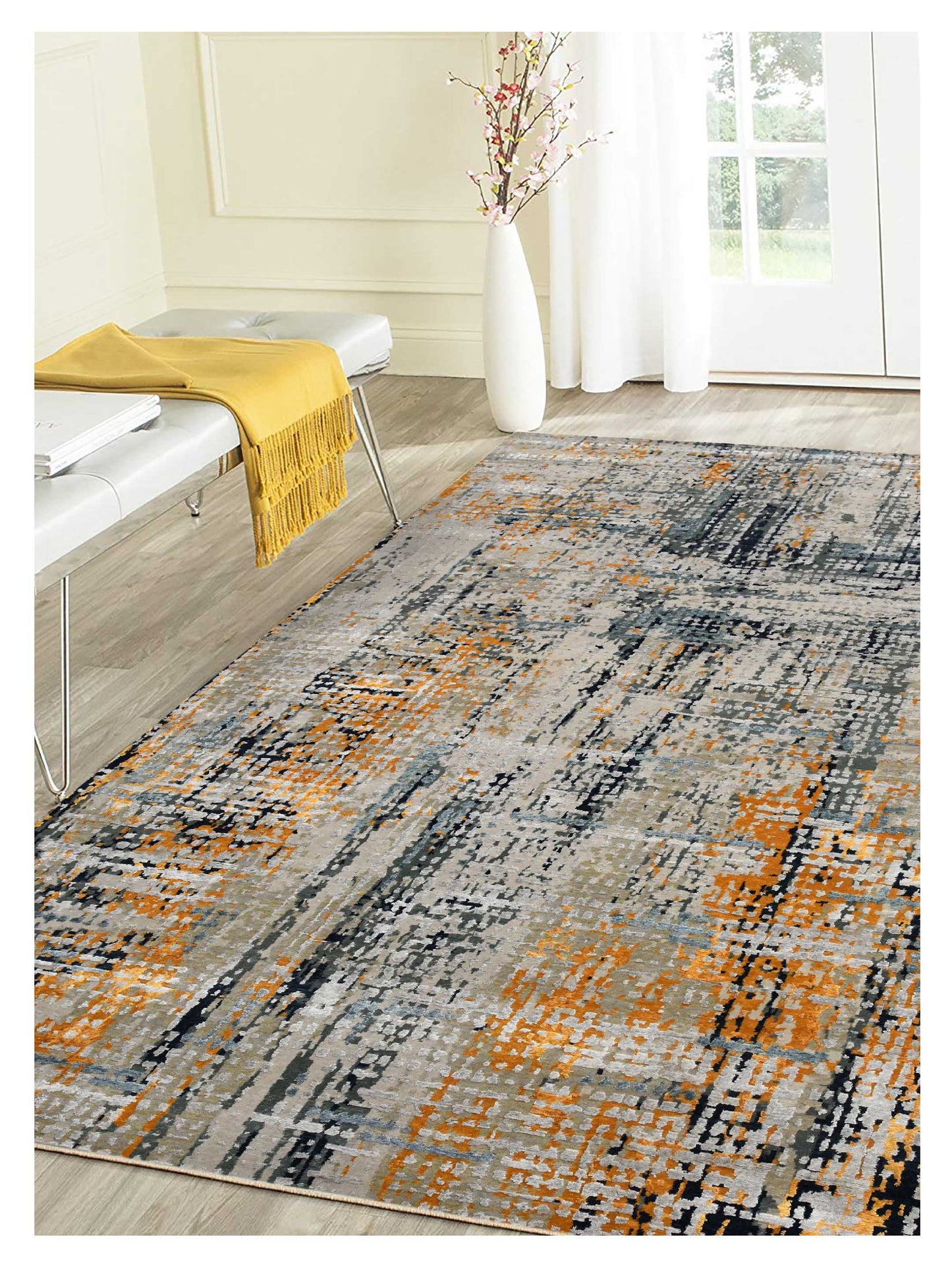 Limited SUNBURY SB - 109 FIERY ORANGE Transitional Knotted Rug - Rugs - Limited - Atlanta Designer Rugs