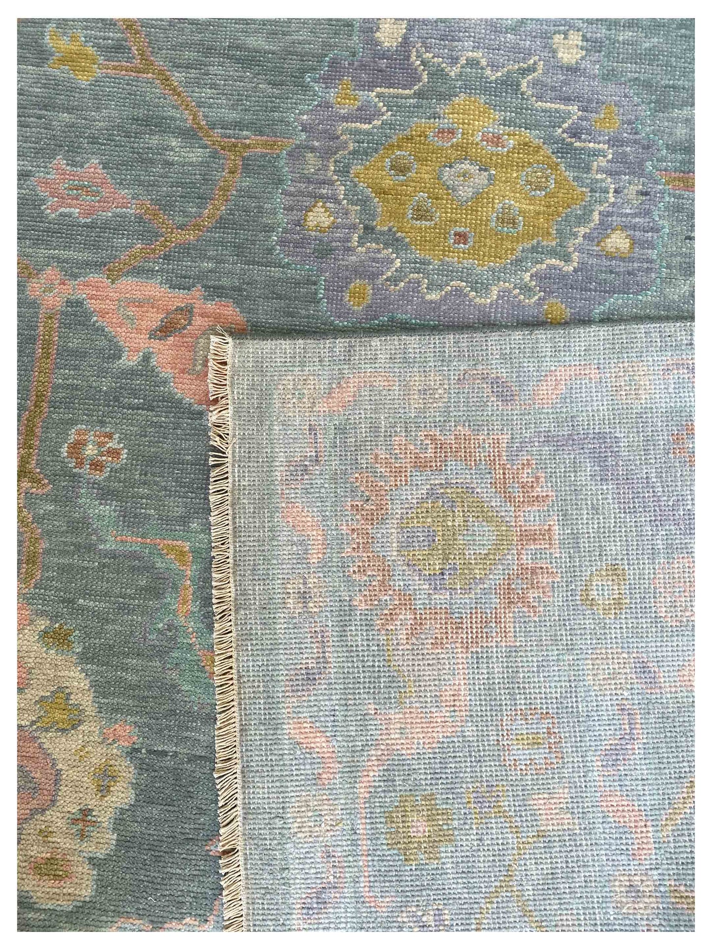 Artisan Blossom Blue Traditional Knotted Rug