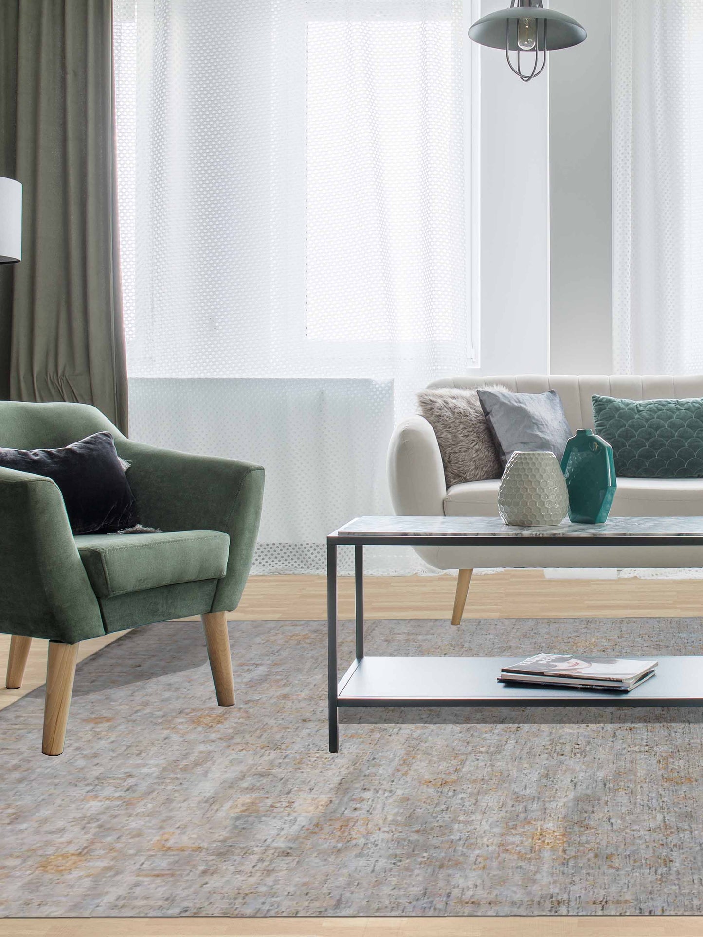 Artisan Vivica Multi Taupe Transitional Knotted Rug - Rugs - Artisan - Atlanta Designer Rugs