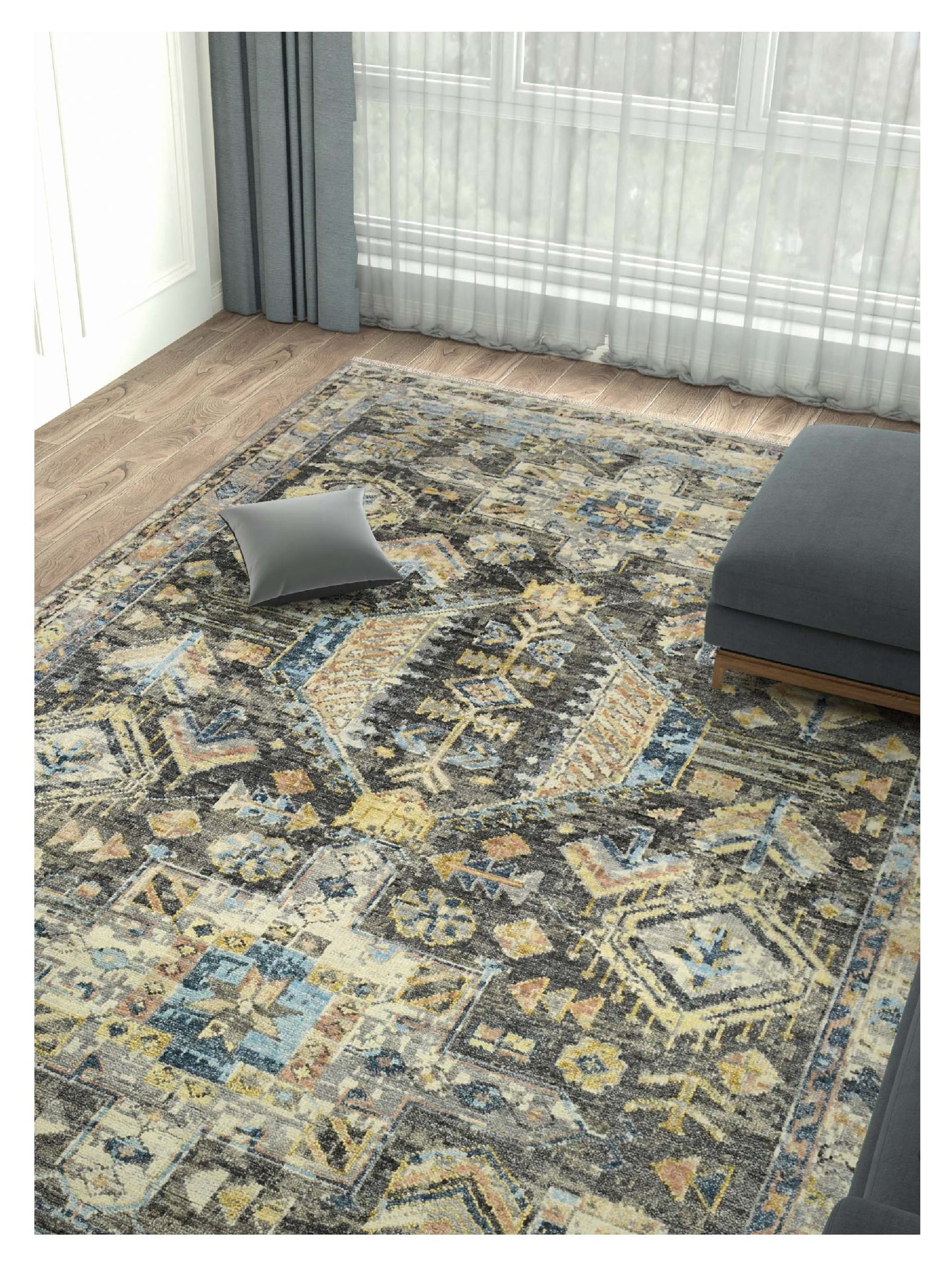 Limited Woodburn WOD-553 GRAY Traditional Knotted Rug