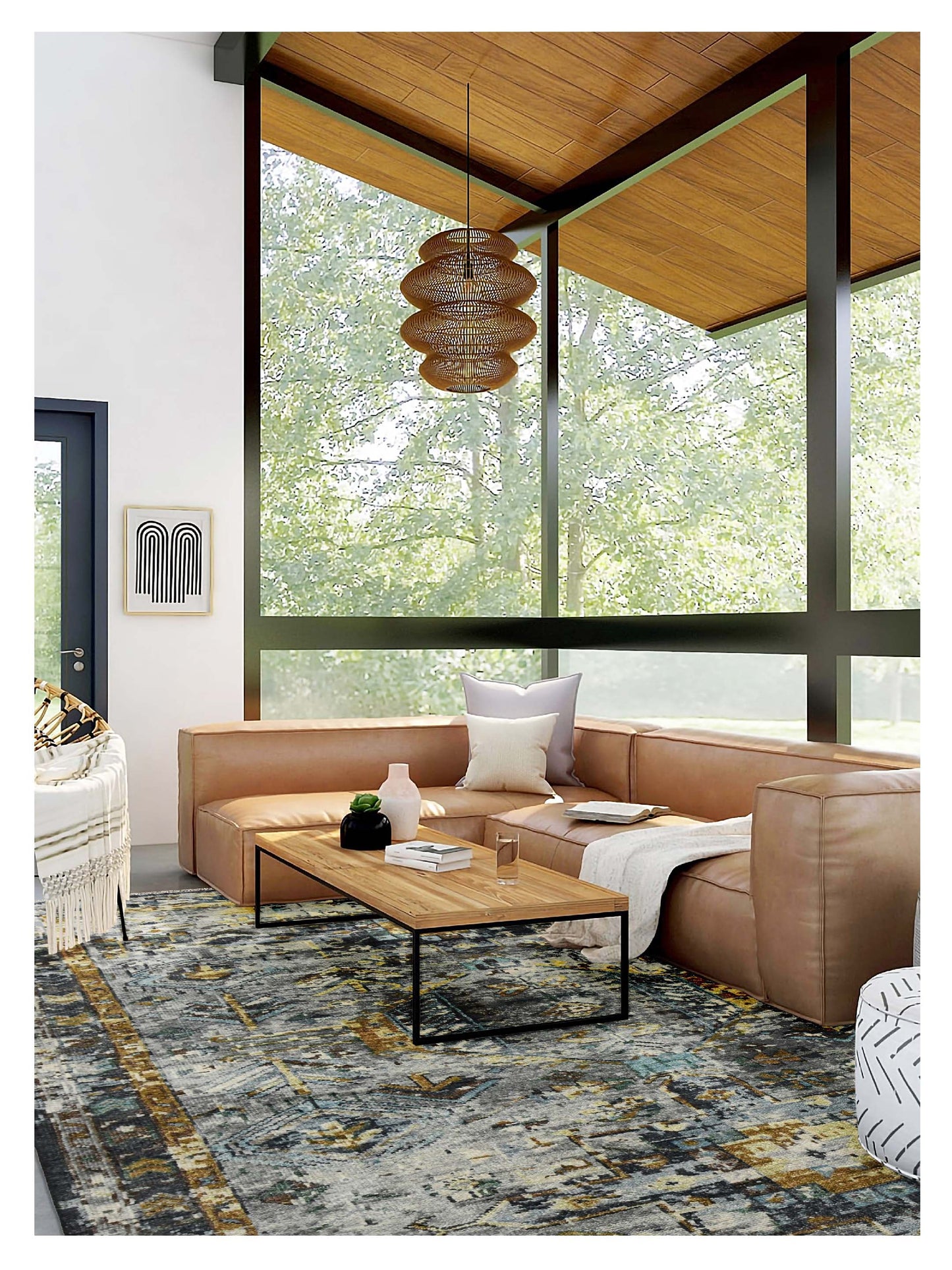 Limited Woodburn WOD-552 INDIGO Traditional Knotted Rug