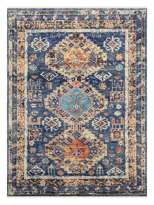 Limited Woodburn WOD-551 NAVY Traditional Knotted Rug