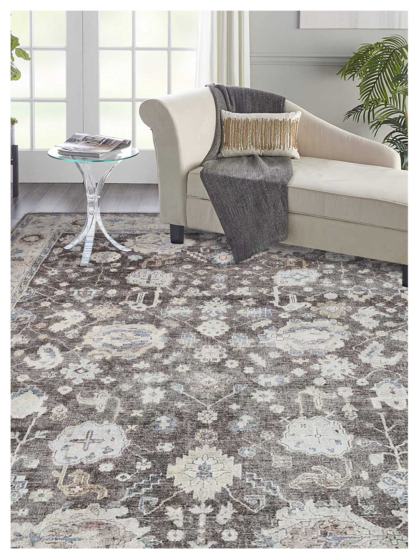 Artisan Julie Brown Beige Traditional Knotted Rug - Rugs - Artisan - Atlanta Designer Rugs