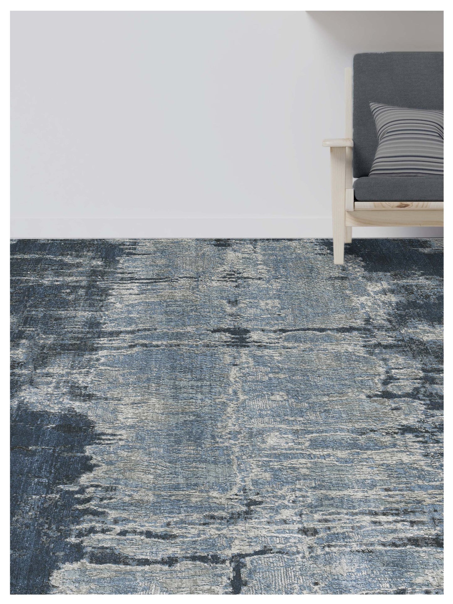 Limited Zelma WI-482 BLUE SAPPHIRE Transitional Knotted Rugs