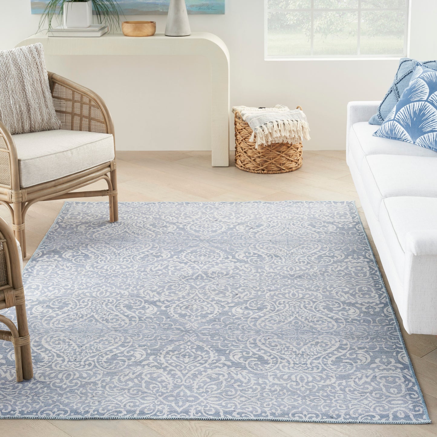 Waverly Washables Collection WAW03 Slate  Contemporary Machinemade Rug