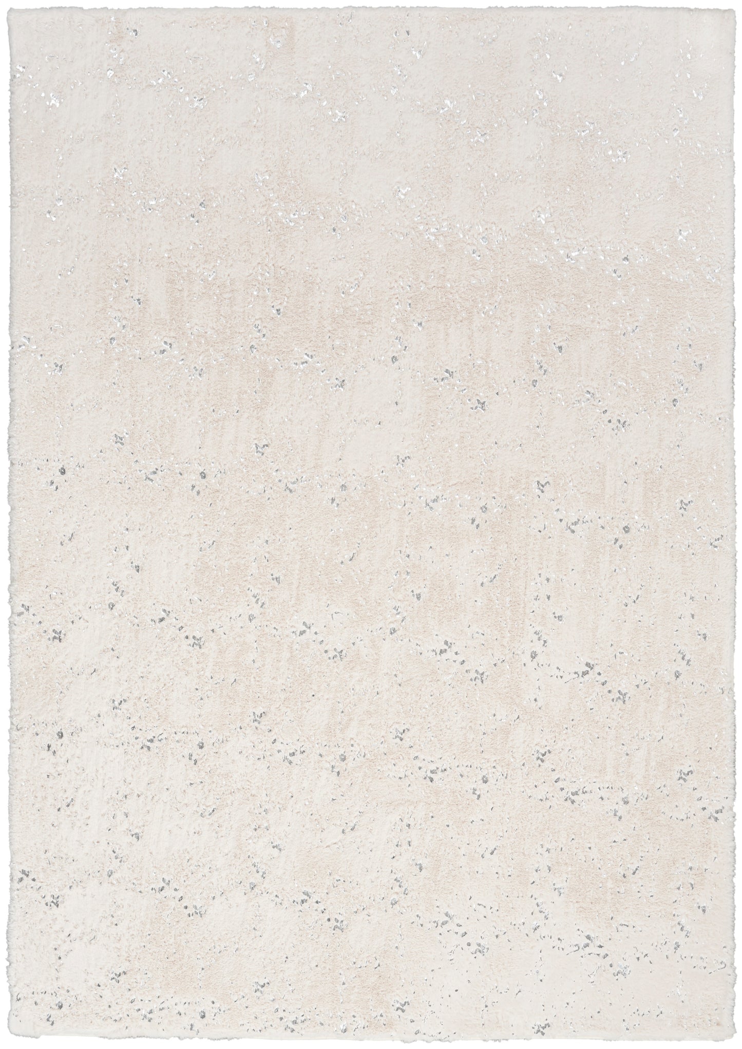 Nourison Home Cozy Shimmer CSH01 Ivory Silver Contemporary Tufted Rug