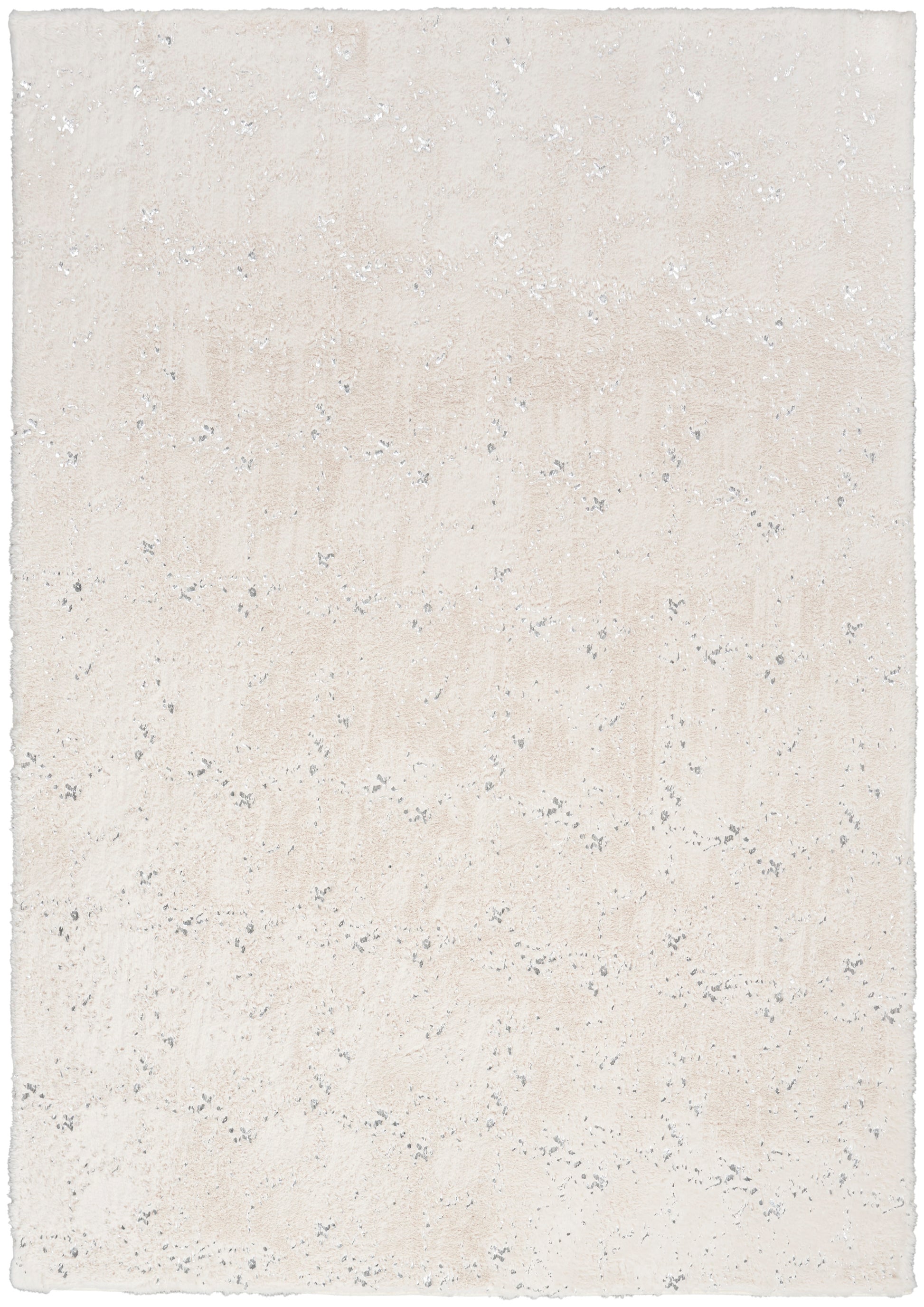 Nourison Home Cozy Shimmer CSH01 Ivory Silver Contemporary Tufted Rug