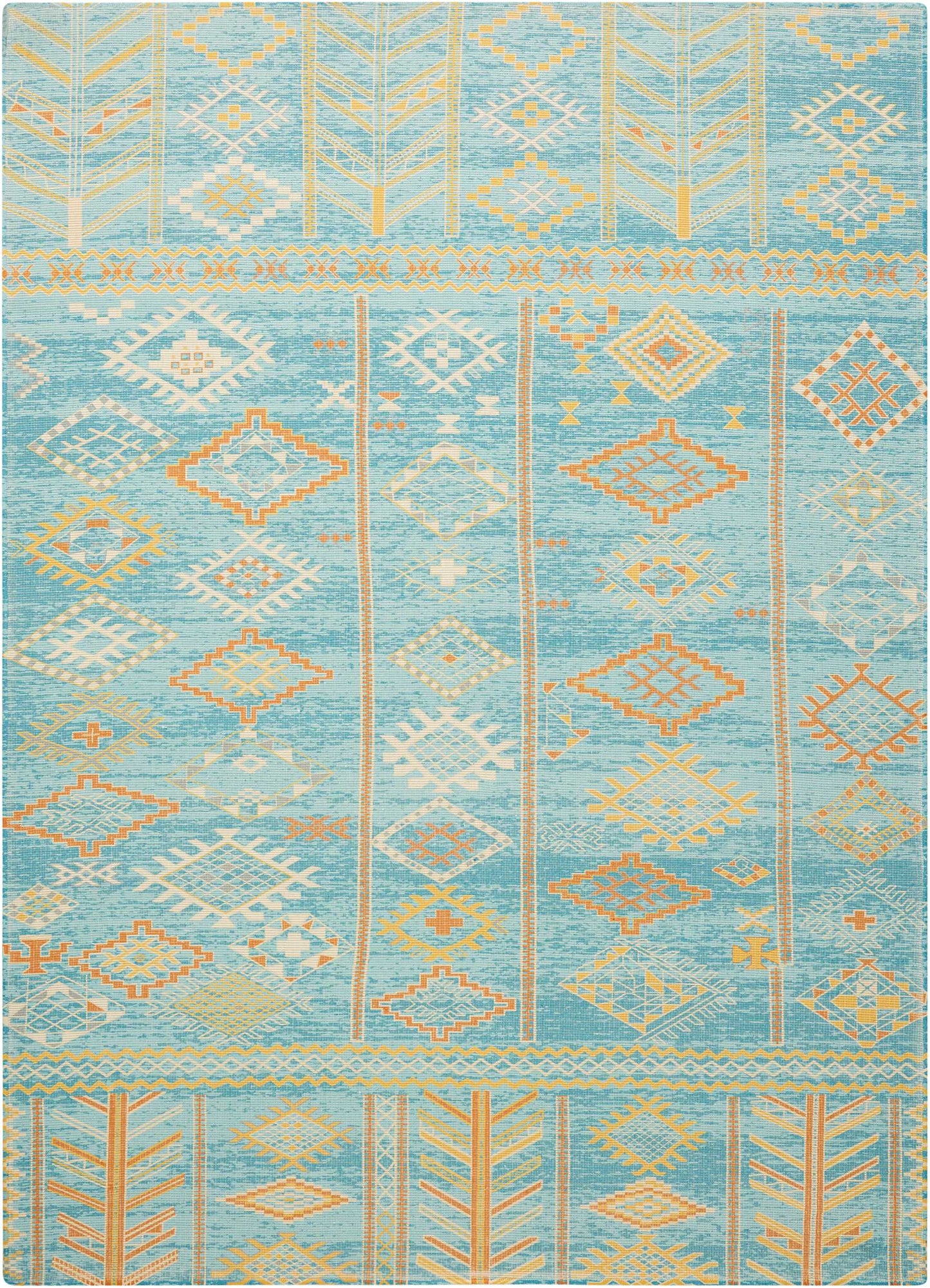 Nourison Home Madera MAD05 Sky Blue Transitional Machinemade Rug