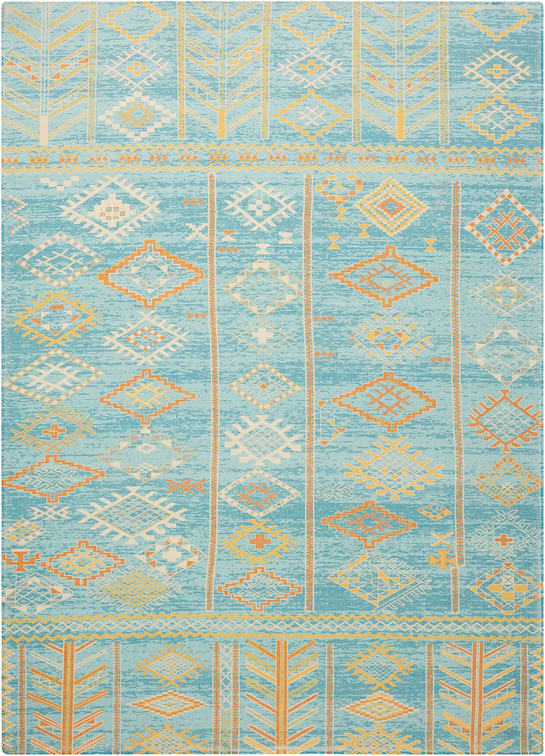Nourison Home Madera MAD05 Sky Blue Transitional Machinemade Rug