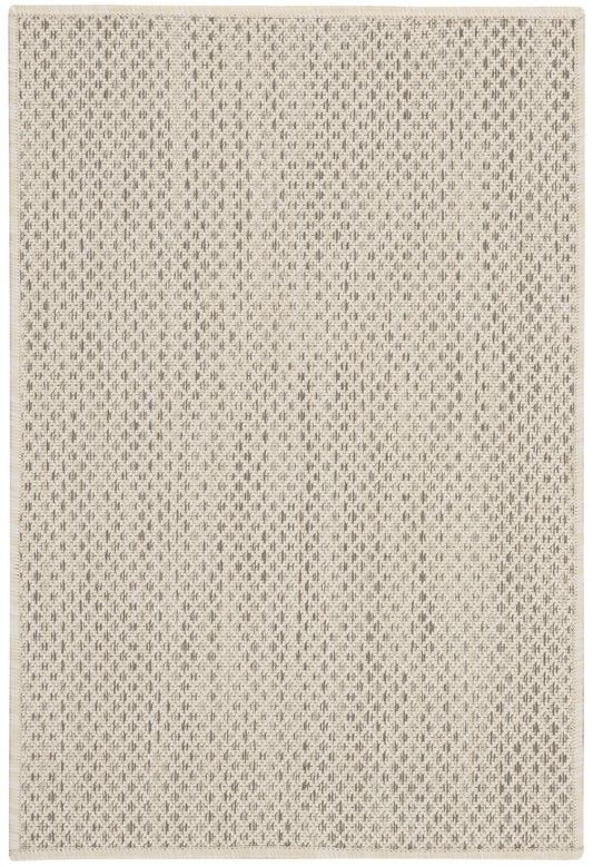 Nourison Home Courtyard COU01 Ivory Silver Contemporary Machinemade Rug