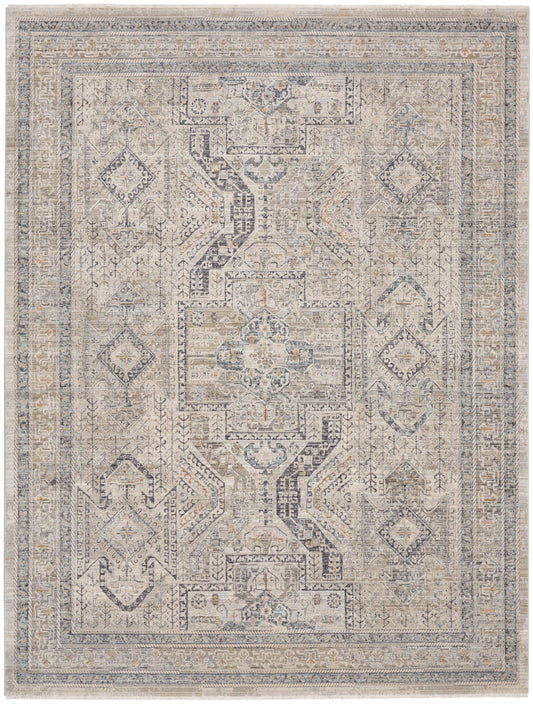 Nourison Home Lynx LNX01 Ivory Grey Blue  Transitional Machinemade Rug