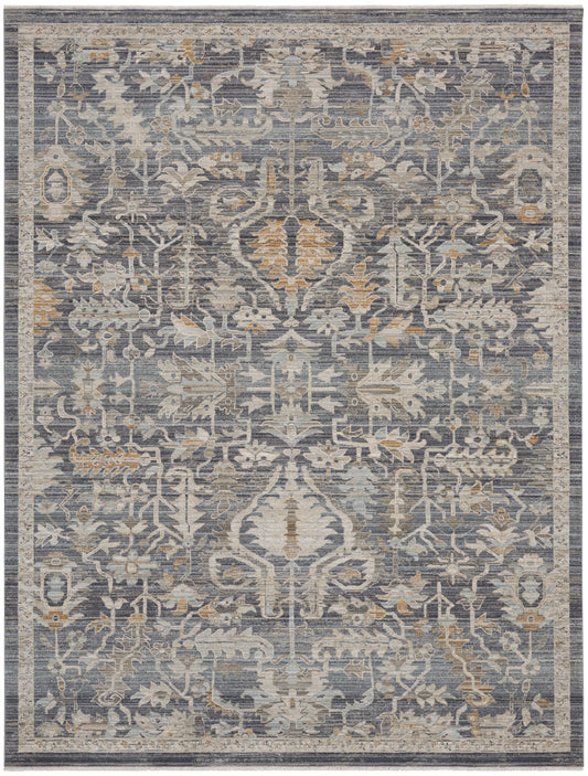 Nourison Home Lynx LNX02 Navy Multicolor  Transitional Machinemade Rug
