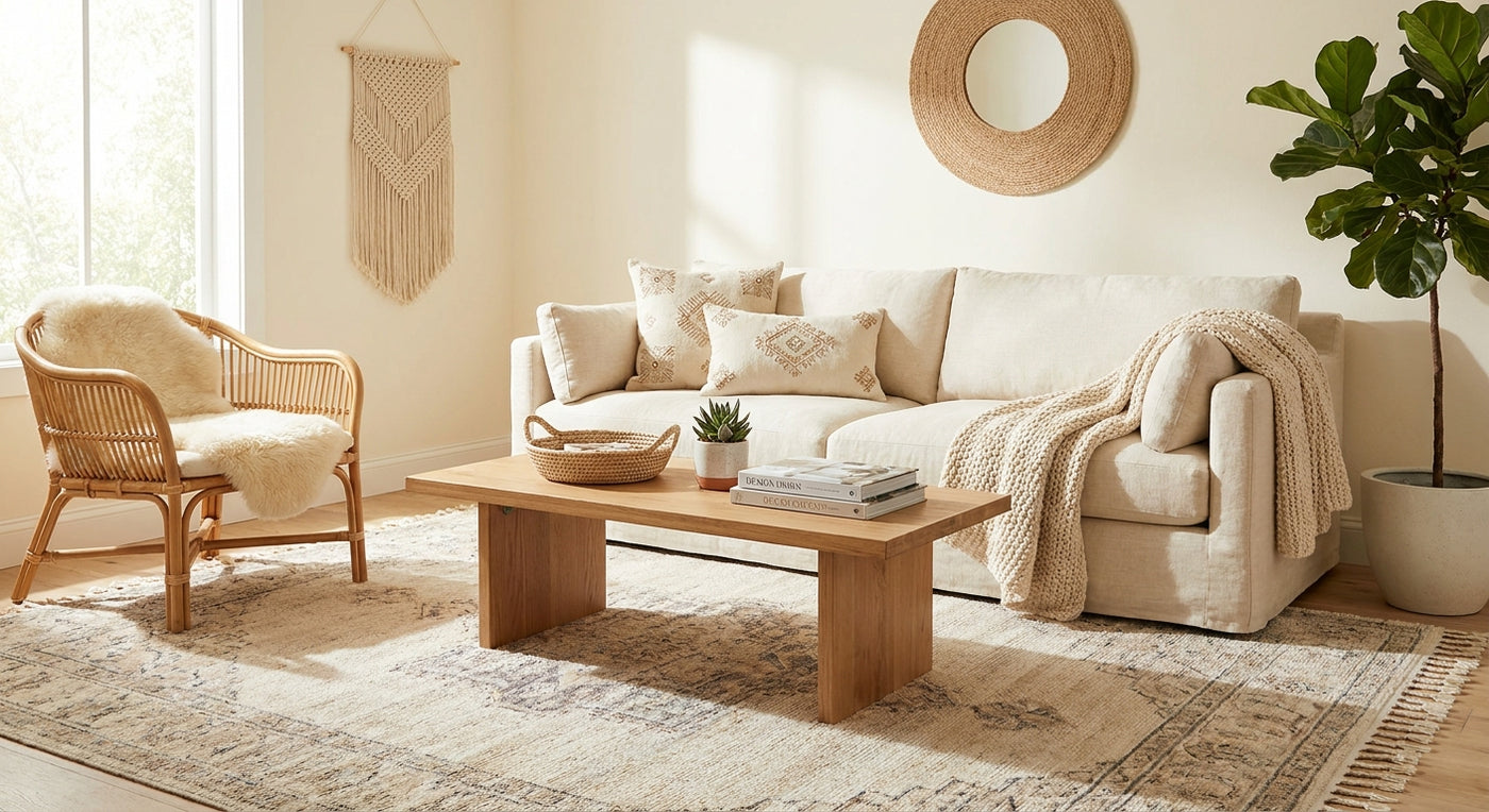 How to style a Becki Owens rug in a boho room