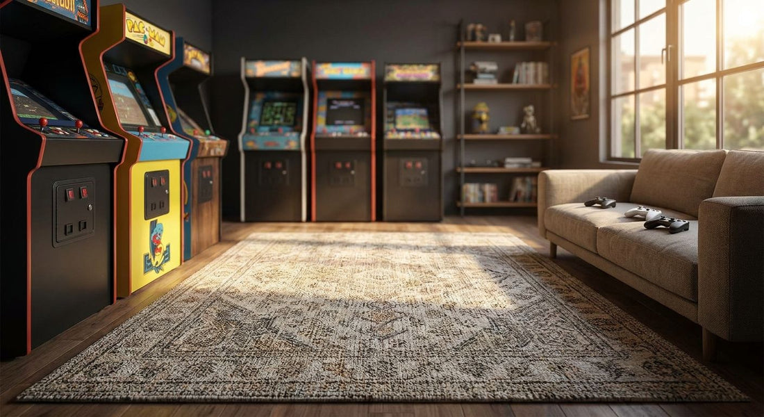 Best rugs for a game room with arcade cabinets