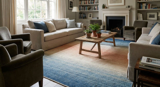Best ombre rugs for a gradient color living room