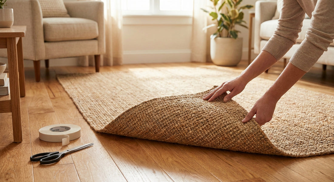 How to fix curling rug edges on hardwood floors
